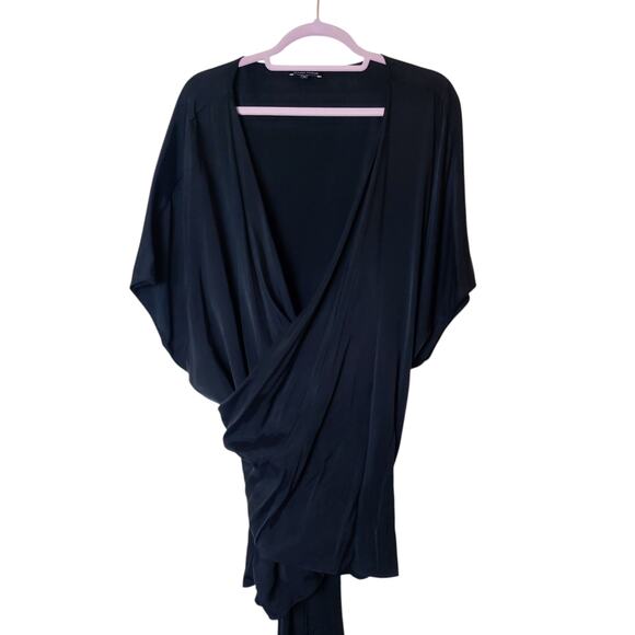 Universal Standard Marano Cooling Stretch Cupro Wrap Top Black XL 26 28 - Picture 4 of 14